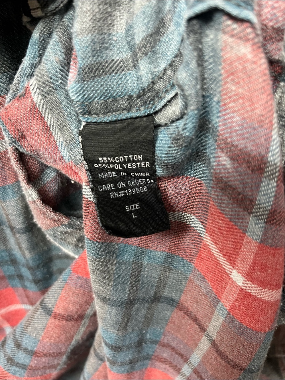 Ocean Current Red and Blue Plaid Button-Up Shirt - Picture 3 of 5